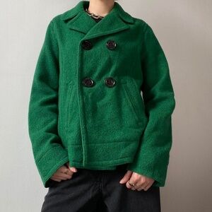 Women's Green Wool Coat